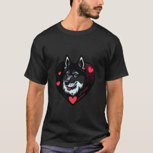 Lustiges Valentinstag-Husky-Herz T-Shirt