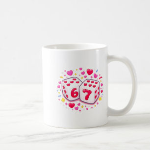 Lustiges Valentinstag-Shirt Süße Würfel 67 Meme 6- Kaffeetasse