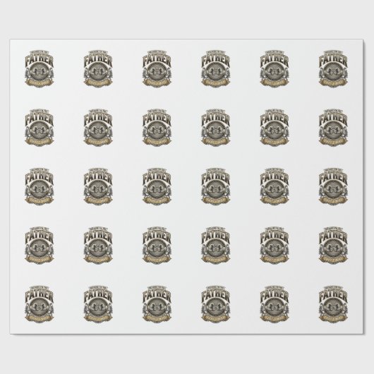 Lustiges Vater Faustschlag Vintage Gravur Shirt De Geschenkpapier (Flach)