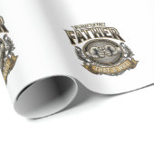 Lustiges Vater Faustschlag Vintage Gravur Shirt De Geschenkpapier (Rolleneckpunkt)