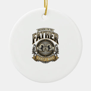 Lustiges Vater Faustschlag Vintage Gravur Shirt De Keramik Ornament