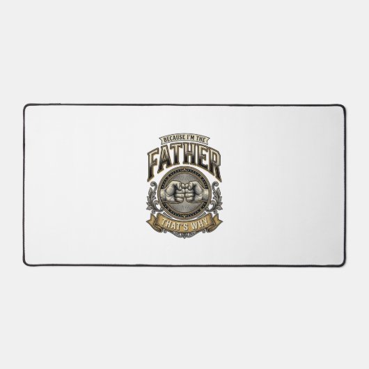 Lustiges Vater Faustschlag Vintage Gravur Shirt De Schreibtischunterlage (Vorderseite)