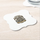 Lustiges Vater-Fauststoß Vintage-Gravur-Shirt-Des Untersetzer (angewinkelt)