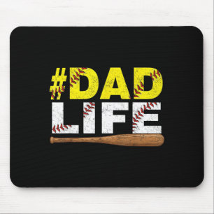 Lustiges Vater-Leben Softball Baseball Daddy Sport Mousepad