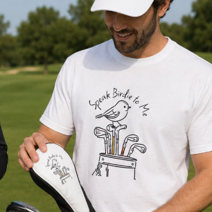 Lustiges Vatertags-Birdie-Grafik-Golf T-Shirt