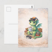 Lustiges Vatertags-Drache-Papa-Geschenk Postkarte (Vorne/Hinten)