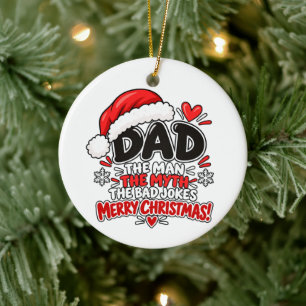 Lustiges Vatertags-Weihnachtsgeschenk für schlecht Keramik Ornament