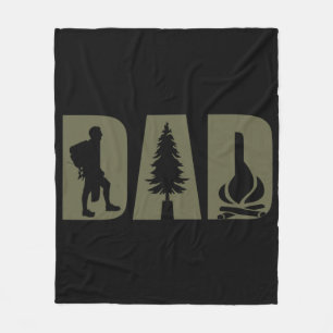 Lustiges Vatertagsgeschenk Wandern Camping Papa Fleecedecke
