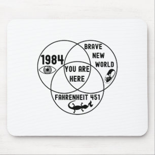 Lustiges Venn-Diagramm einer dystopischen Welt, in Mousepad