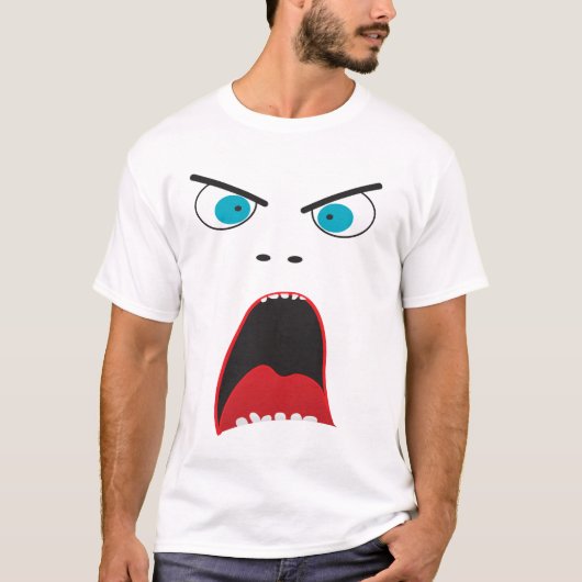 Lustiges verärgertes Gesicht T-Shirt (Vorderseite)