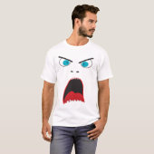 Lustiges verärgertes Gesicht T-Shirt (Vorne ganz)