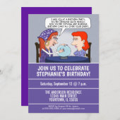 Lustiges Vermögens-Erzähler-Geburtstags-Party Einladung (Vorne/Hinten)