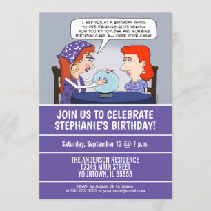 Lustiges Vermögens-Erzähler-Geburtstags-Party Einladung