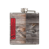 Lustiges Verordnungs-Bier Flachmann (Rückseite)