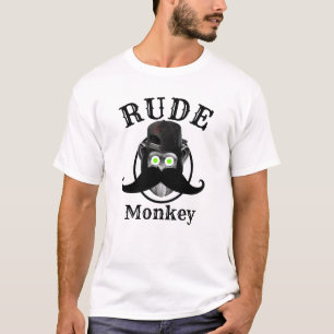 Lustiges, verrücktes College-Style RUDE MONKEY für T-Shirt