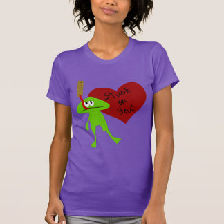 Lustiges verrücktes Froschvalentine-Shirt T-Shirt