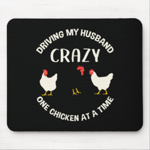 Lustiges Verrücktes Hühnerdamen-Geschenk für Geflü Mousepad