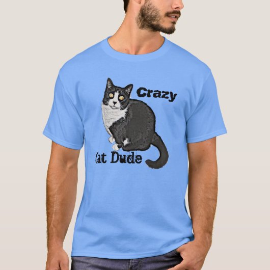 Lustiges verrücktes Katzen-Typ-Shirt T-Shirt (Vorderseite)