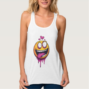 Lustiges Verrücktes Liebes-Emoji-Grafik-T-Shirt – Tank Top