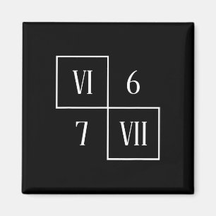 Lustiges Vi Vii 6 7 Meme Römische Zahlen Mathe Sec Magnet
