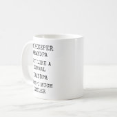 Lustiges Viel Kühlerer Buchhalter Opa Kaffeetasse (Vorderseite Links)