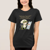 Lustiges viktorianisches Frosch-T-Shirt Tri-Blend Shirt (Vorderseite)