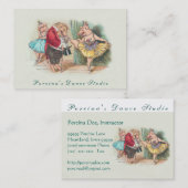 Lustiges Vintag Tanz-Studio/Lehrer-Visitenkarte Visitenkarte (Vorne/Hinten)