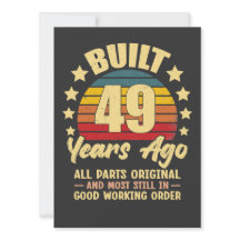 Lustiges Vintage-49. Geburtstagsdesign, Gebaut Vor
