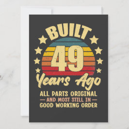 Lustiges Vintage-49. Geburtstagsdesign, Gebaut Vor