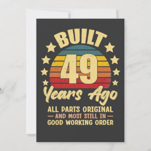 Lustiges Vintage-49. Geburtstagsdesign, Gebaut vor