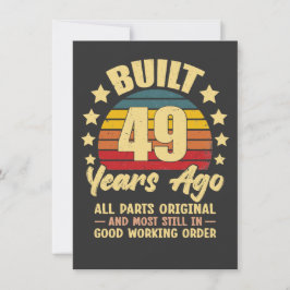 Lustiges Vintage-49. Geburtstagsdesign, Gebaut Vor Einladung