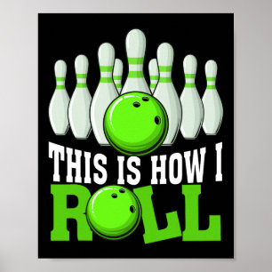 Lustiges Vintage-Bowling-Team Bowler Bowling-Liebh Poster