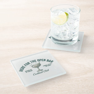 Lustiges Vintage-Cocktail-Party-Design Glasuntersetzer