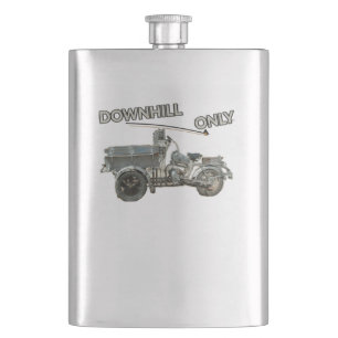 Lustiges Vintage-Downhill-Motorrad Flachmann