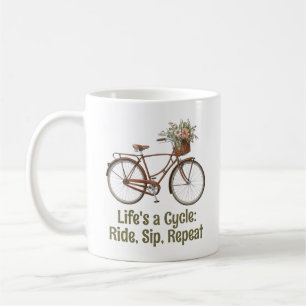 Lustiges Vintage-Fahrrad Kaffeetasse