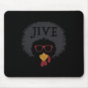 Lustiges Vintage-Gesicht Retro-Stil Thanksgiving D Mousepad