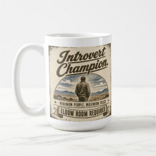 Lustiges Vintage-Introvert-Design Kaffeetasse