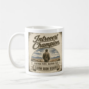 Lustiges Vintage-Introvert-Design Kaffeetasse