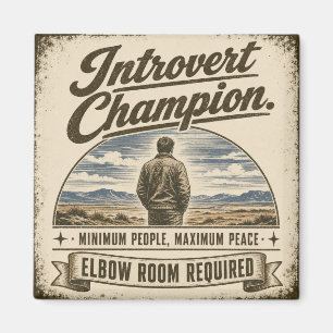 Lustiges Vintage-Introvert-Design Magnet