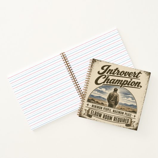 Lustiges Vintage-Introvert-Design Notizblock (Innenseite)