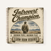 Lustiges Vintage-Introvert-Design Notizblock (Vorderseite)