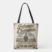 Lustiges Vintage-Introvert-Design Tasche (Rückseite)