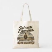 Lustiges Vintage-Introvert-Design Tragetasche (Rückseite)