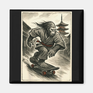 Lustiges Vintage-Japanisches Ukiyo-e Art Graphic T Magnet