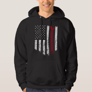 Lustiges Vintage-Mechaniker-Motiv mit amerikanisch Hoodie