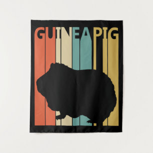 Lustiges Vintage Meerschweinchen Wandteppich