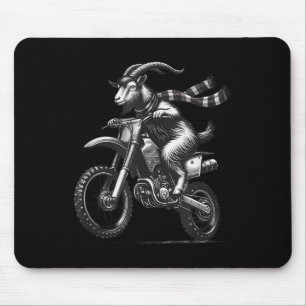 Lustiges Vintage-Motocross-Bike-Grafik-Ziege-Reite Mousepad