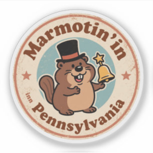 Lustiges Vintage Pennsylvania-Waldmurmeltier Oberl Aufkleber