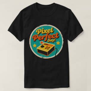 Lustiges Vintage Pixel Perfekter Tag Retro Design T-Shirt