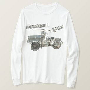 Lustiges Vintage-Push-Me-Motorrad-Langarmshirt T-Shirt